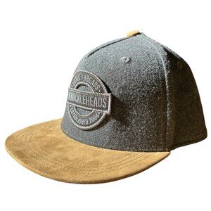 Little Threads Knuckleheads Snapback Hat Charcoal Youth Small Adjustable WOOL